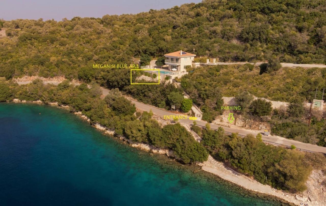 Meganisi Blue Apartment Spartokhórion Buitenkant foto